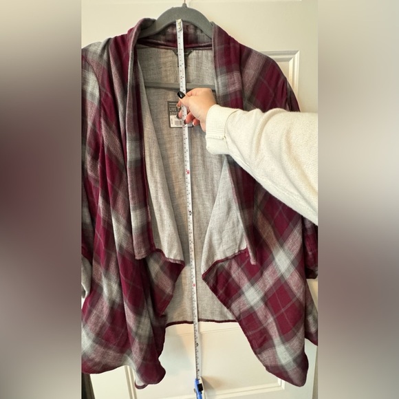 NWT Eddie Bauer Flannel Wrap Cardigan Size Small - Picture 3 of 8
